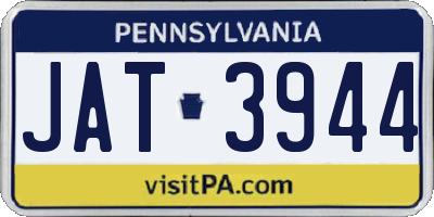 PA license plate JAT3944