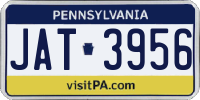 PA license plate JAT3956