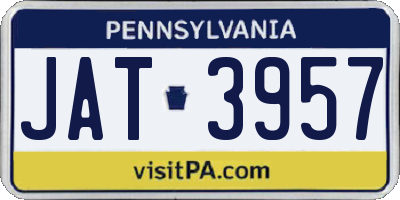 PA license plate JAT3957