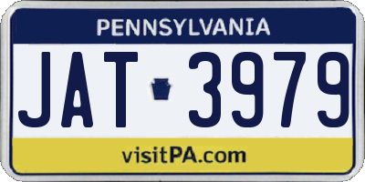 PA license plate JAT3979