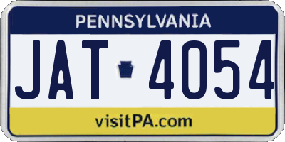 PA license plate JAT4054