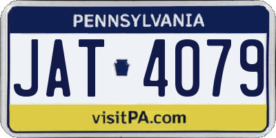 PA license plate JAT4079