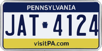 PA license plate JAT4124