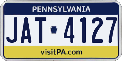 PA license plate JAT4127