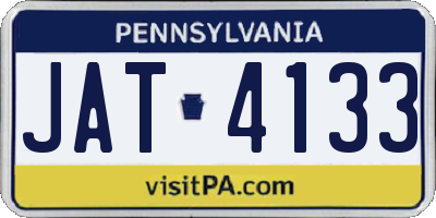 PA license plate JAT4133