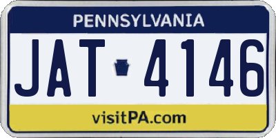 PA license plate JAT4146