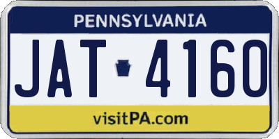 PA license plate JAT4160
