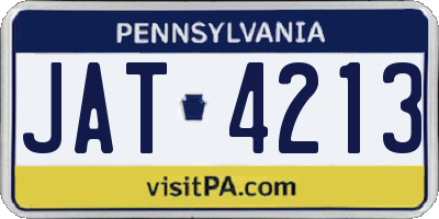 PA license plate JAT4213