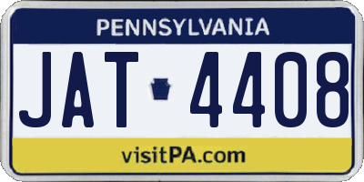 PA license plate JAT4408