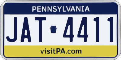 PA license plate JAT4411