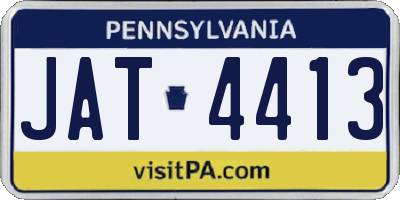 PA license plate JAT4413