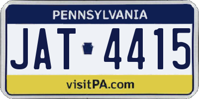 PA license plate JAT4415