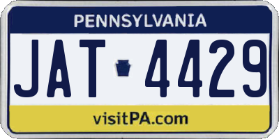 PA license plate JAT4429