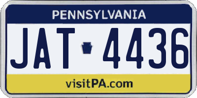 PA license plate JAT4436