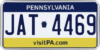 PA license plate JAT4469