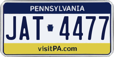 PA license plate JAT4477