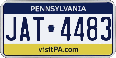 PA license plate JAT4483