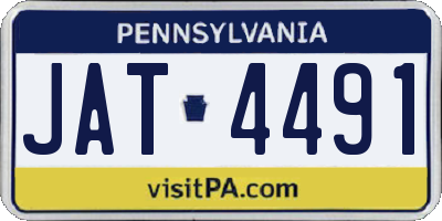 PA license plate JAT4491
