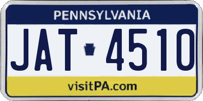 PA license plate JAT4510