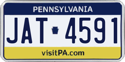PA license plate JAT4591