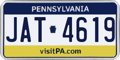 PA license plate JAT4619