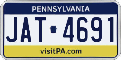 PA license plate JAT4691