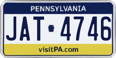 PA license plate JAT4746