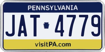 PA license plate JAT4779
