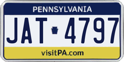 PA license plate JAT4797