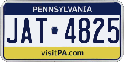 PA license plate JAT4825