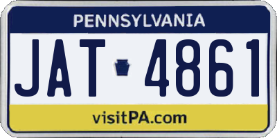 PA license plate JAT4861