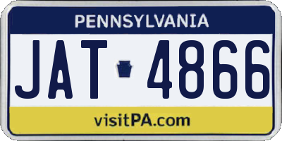 PA license plate JAT4866
