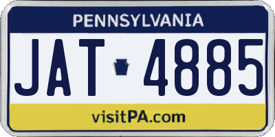 PA license plate JAT4885