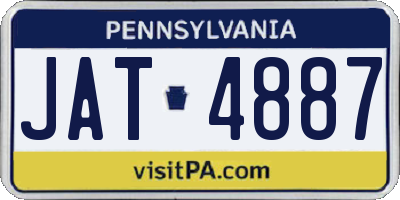 PA license plate JAT4887