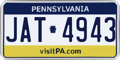 PA license plate JAT4943