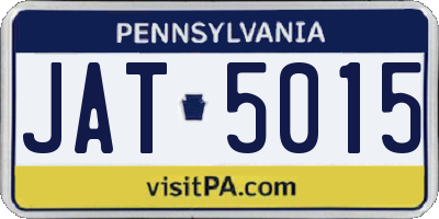PA license plate JAT5015
