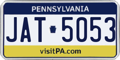 PA license plate JAT5053