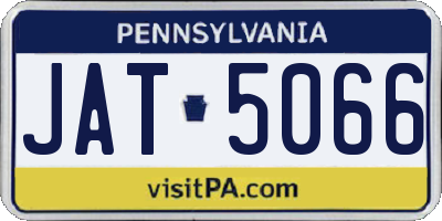 PA license plate JAT5066