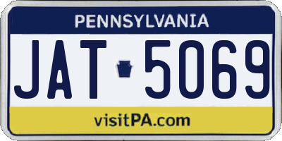 PA license plate JAT5069