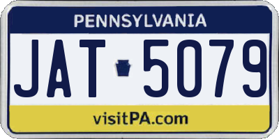 PA license plate JAT5079