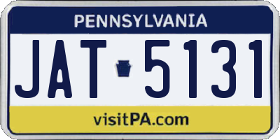 PA license plate JAT5131