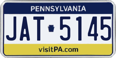 PA license plate JAT5145