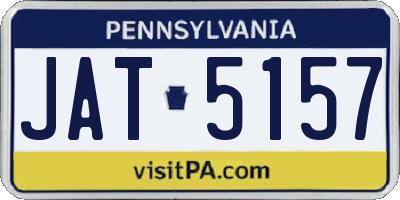 PA license plate JAT5157