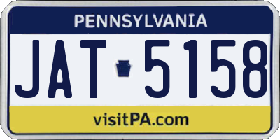 PA license plate JAT5158