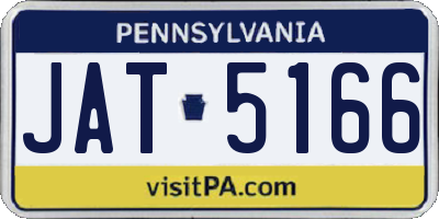 PA license plate JAT5166