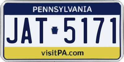 PA license plate JAT5171
