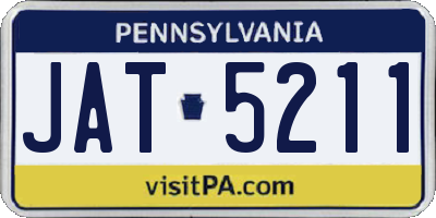 PA license plate JAT5211