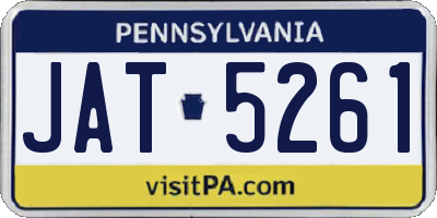 PA license plate JAT5261