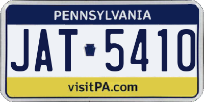 PA license plate JAT5410