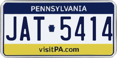 PA license plate JAT5414